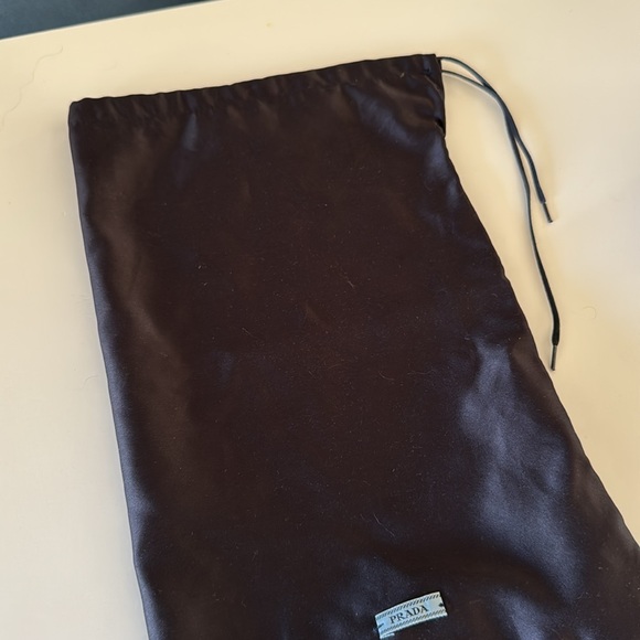 Prada Dust Bag Black Drawstring Satin 13x8.5 inches - Picture 4 of 8